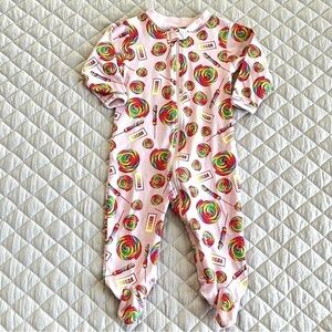 Noomie x Robyn Blair Baby Girl’s Lollipops Print footie